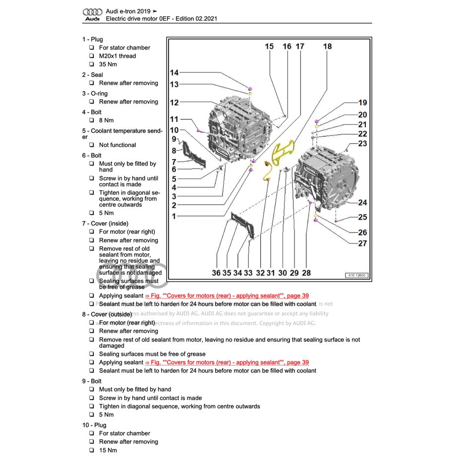 AUDI e-tron EV (2019+) SERVICE WORKSHOP MANUAL - Image 7