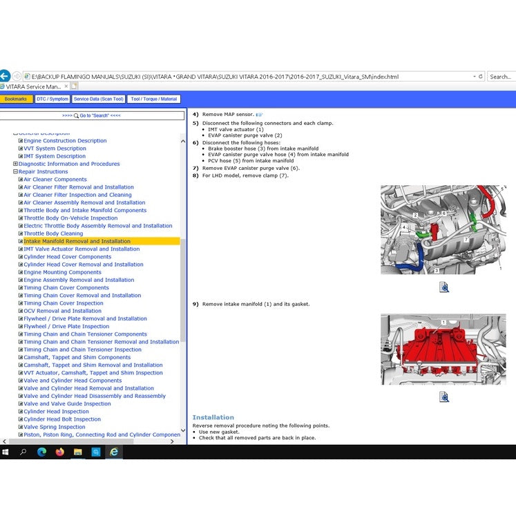 SUZUKI VITARA (2015-2022) SERVICE WORKSHOP MANUAL - Image 5