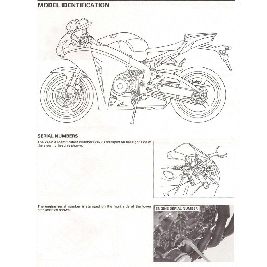 CBR1000RR HONDA CBR 1000 RR FIREBLADE (2008-2015) SERVICE REPAIR MANUAL + PARTS CATALOGUE + OWNER'S MANUAL - Image 7