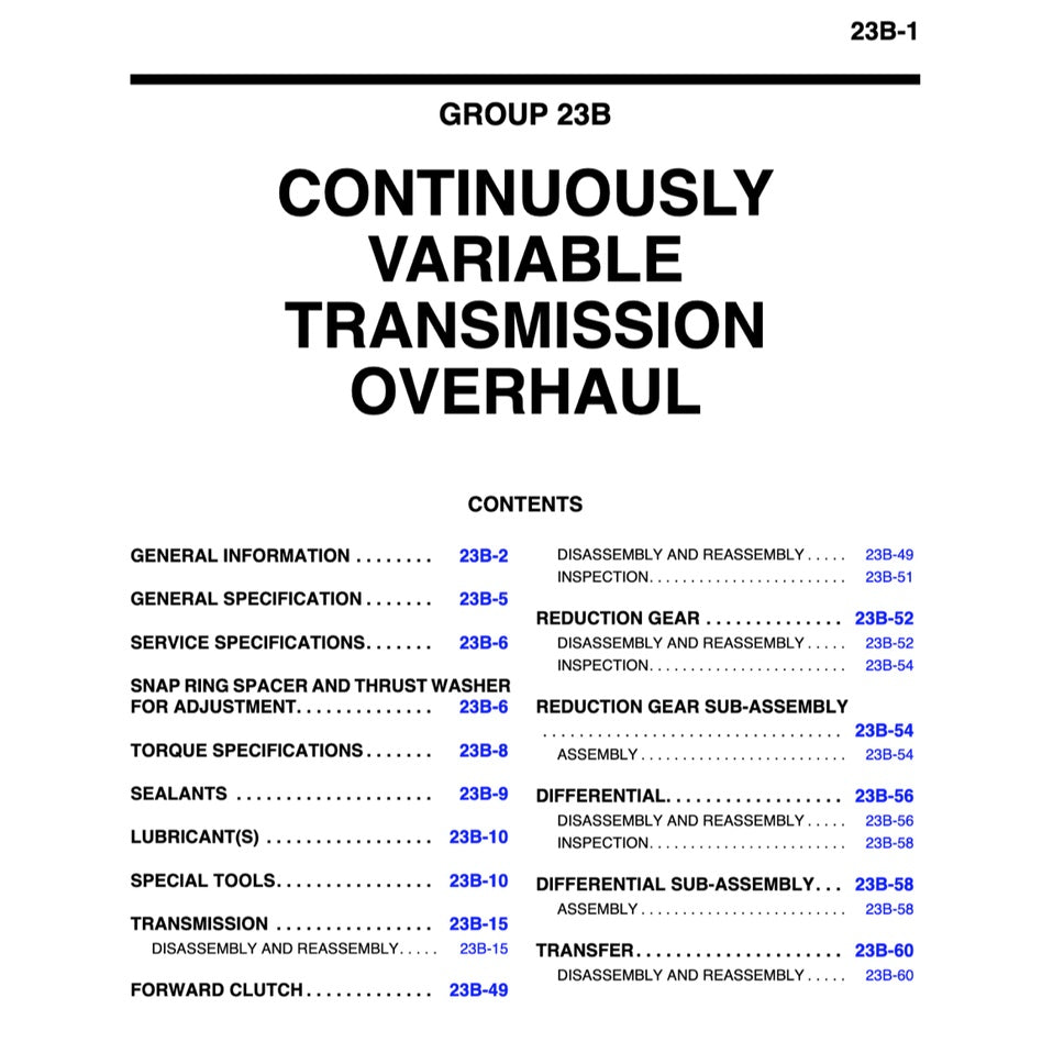 MITSUBISHI OUTLANDER III GF (2013-2018) SERVICE WORKSHOP MANUAL - Image 6