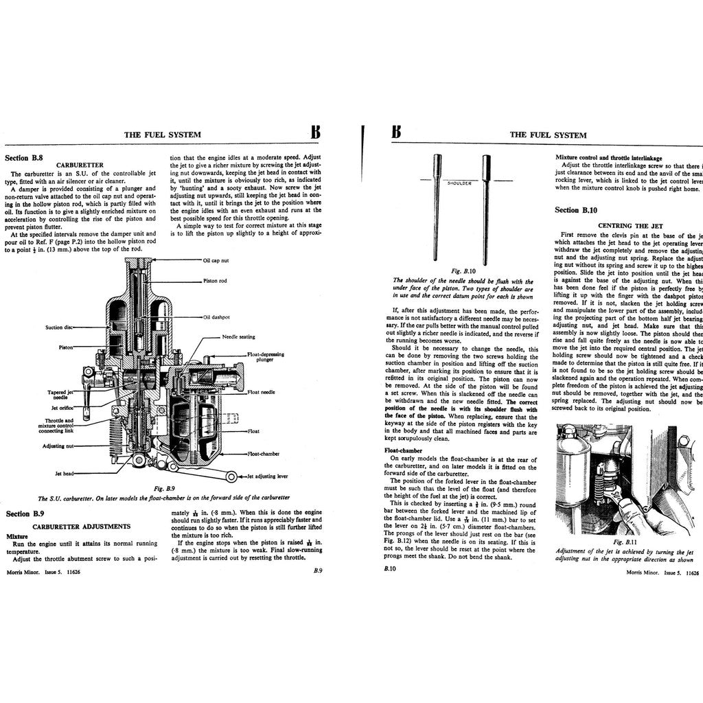 MORRIS MINOR SERIES MM / II /1000 (1948-1971) FACTORY SERVICE WORKSHOP MANUAL + PARTS CATALOGUE - Image 7