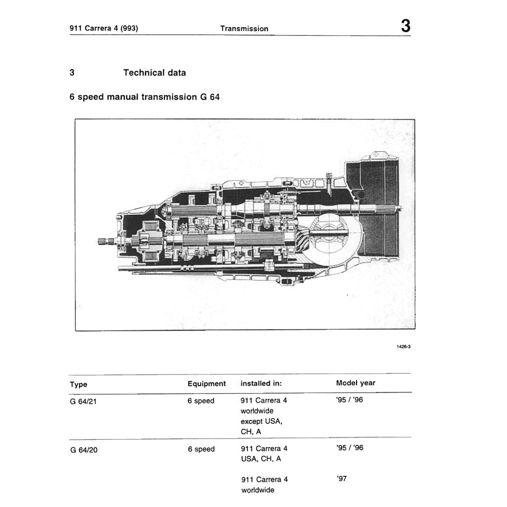 PORSCHE 911 993 (1994-1998) SERVICE WORKSHOP MANUAL + PARTS CATALOGUE - Image 6