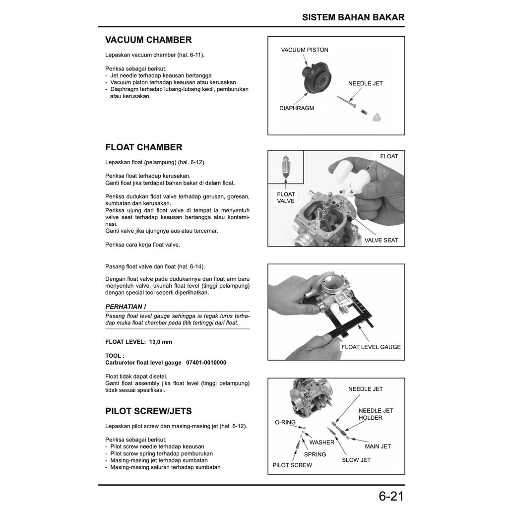 HONDA VARIO 150 BEAT 110 SERVICE WORKSHOP MANUAL / BUKU PEDOMAN REPARASI - Image 6
