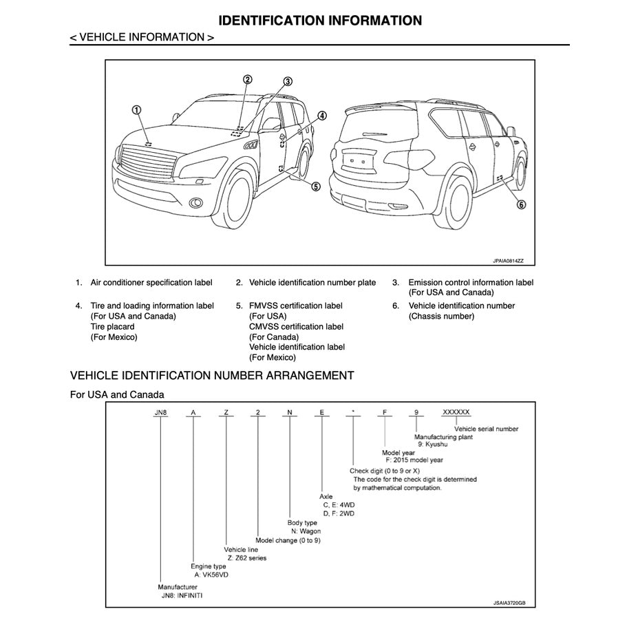 INFINITI QX80 (2015-2022) SERVICE WORKSHOP MANUAL - Image 4