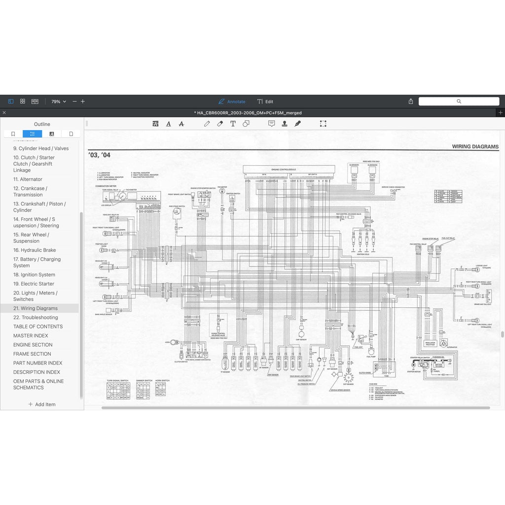 HONDA CBR600RR (2003-2006) SERVICE WORKSHOP MANUAL + PARTS CATALOGUE + OWNER'S MANUAL - CBR 600 RR - Image 10