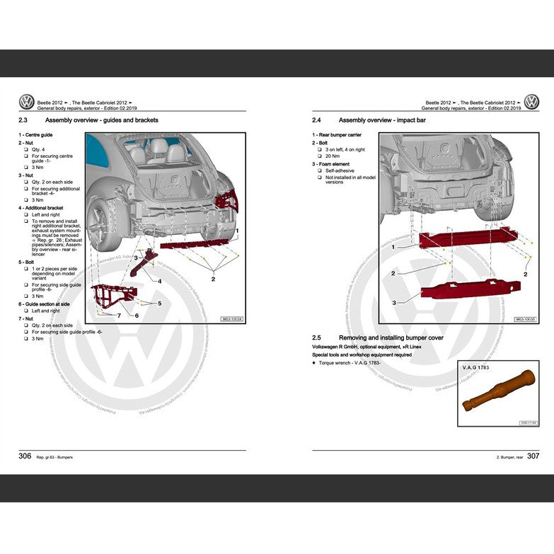 VW NEW BEETLE A5 (2012-2019) FACTORY SERVICE WORKSHOP MANUAL - Image 8