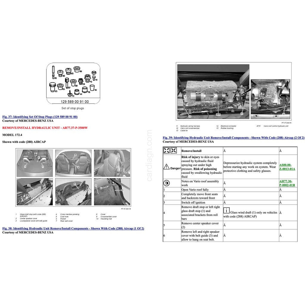 MERCEDES-BENZ SLK R172 (2011-2020) VARIO ROOF SERVICE REPAIR MANUAL - Image 7