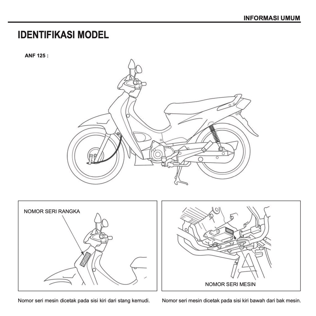 HONDA WAVE 125 (2002+) SERVICE WORKSHOP MANUAL / BUKU PEDOMAN REPARASI - Image 3