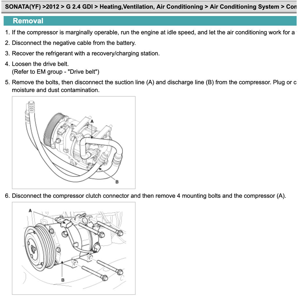 SONATA HYUNDAI SONATA i45 YF (2010-2015) SERVICE WORKSHOP MANUAL - Image 6