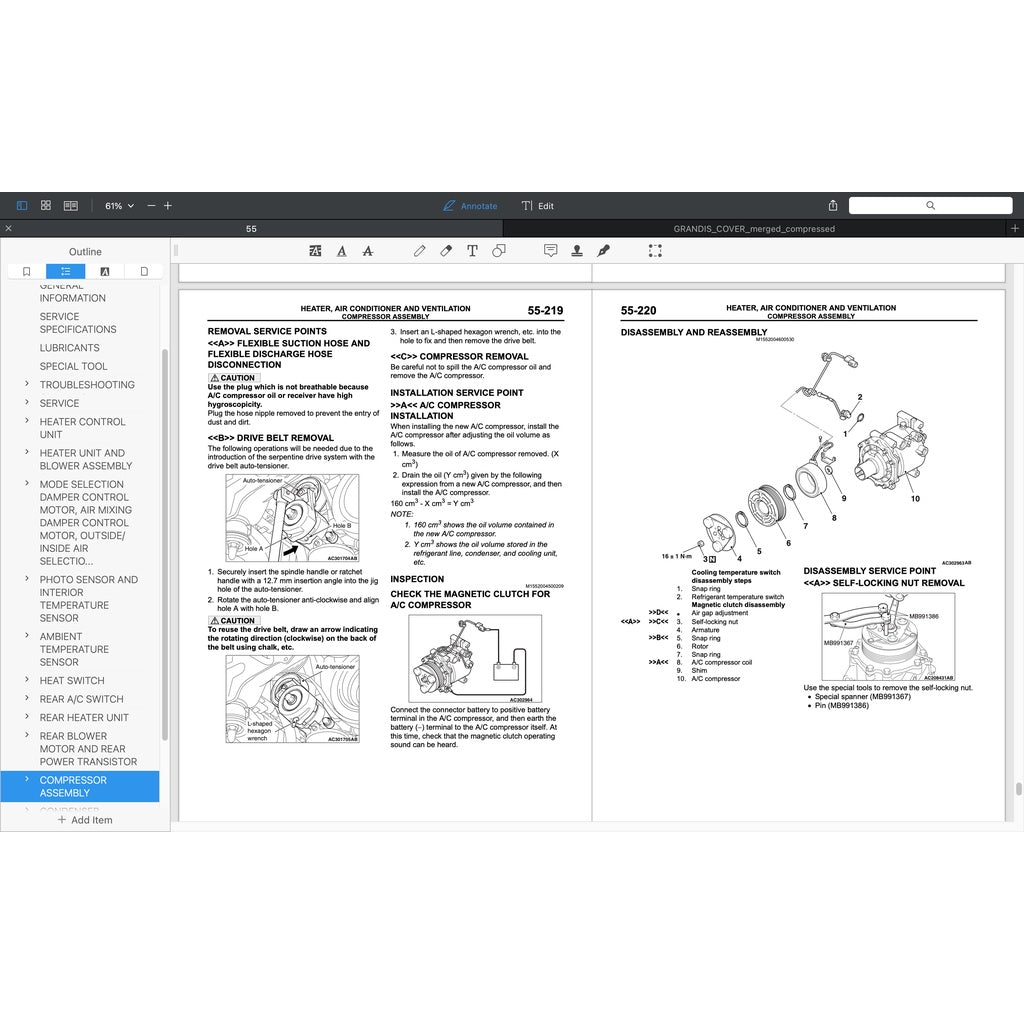 MITSUBISHI GRANDIS (2003-2011) SERVICE WORKSHOP MANUAL - Image 8