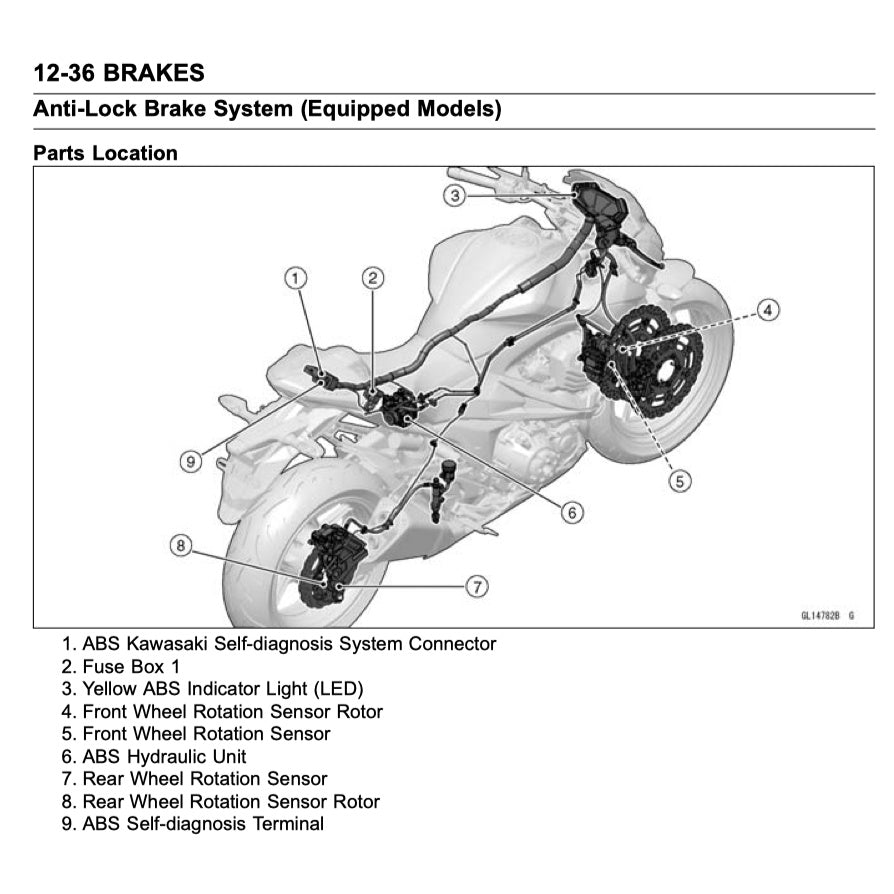KAWASAKI Z800 (2012-2016) SERVICE WORKSHOP MANUAL + PARTS CATALOGUE + OWNER'S MANUAL - Image 7