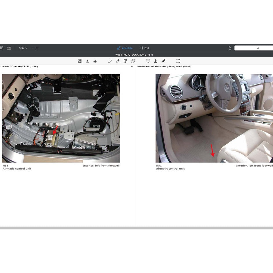 MERCEDES BENZ W164 M272 (2005-2011) SERVICE WORKSHOP MANUAL - Image 5