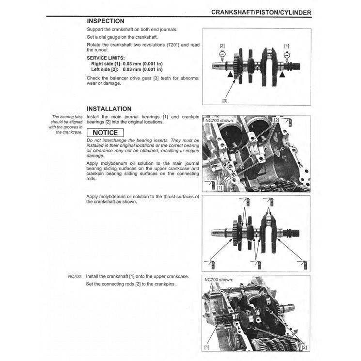 HONDA NC700X/A/D / NC750X/A/D (2012-2024) SERVICE WORKSHOP MANUAL + PARTS CATALOGUE + OWNER'S MANUAL - Image 7