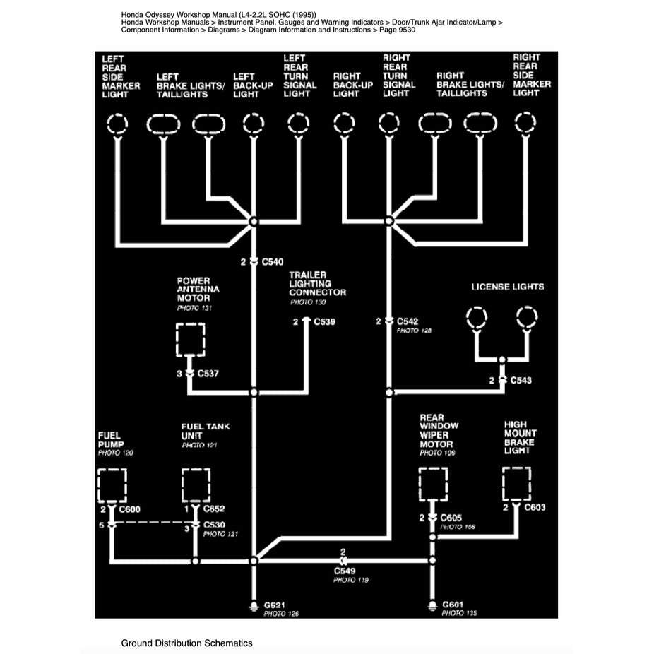 HONDA ODYSSEY RA 1/2/3/4/5 (1994-1999) SERVICE WORKSHOP MANUAL - Image 9