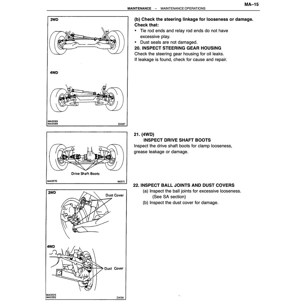 TOYOTA HILUX N80/90/100/110 (1988-1997) SERVICE REPAIR WORKSHOP MANUAL - Image 7