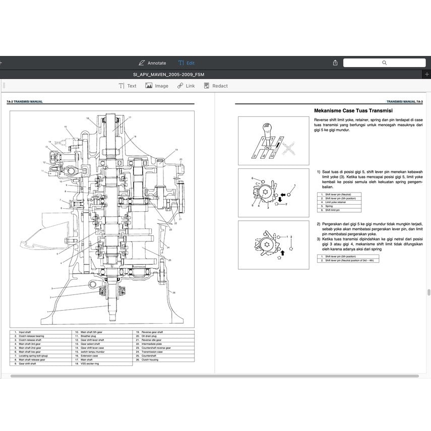 SUZUKI APV (2005-2009) SERVICE WORKSHOP MANUAL - BAHASA INDO VERSION - Image 8