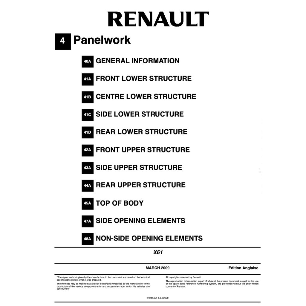 RENAULT KANGOO II X61 FC/FW (2007-2021) SERVICE WORKSHOP MANUAL - Image 9