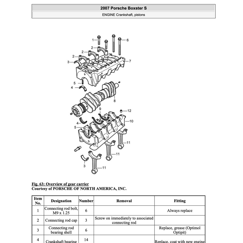 PORSCHE CAYMAN / BOXSTER 987.1 & 987.2 (2004-2012) SERVICE WORKSHOP MANUAL + PARTS CATALOGUE - Image 10