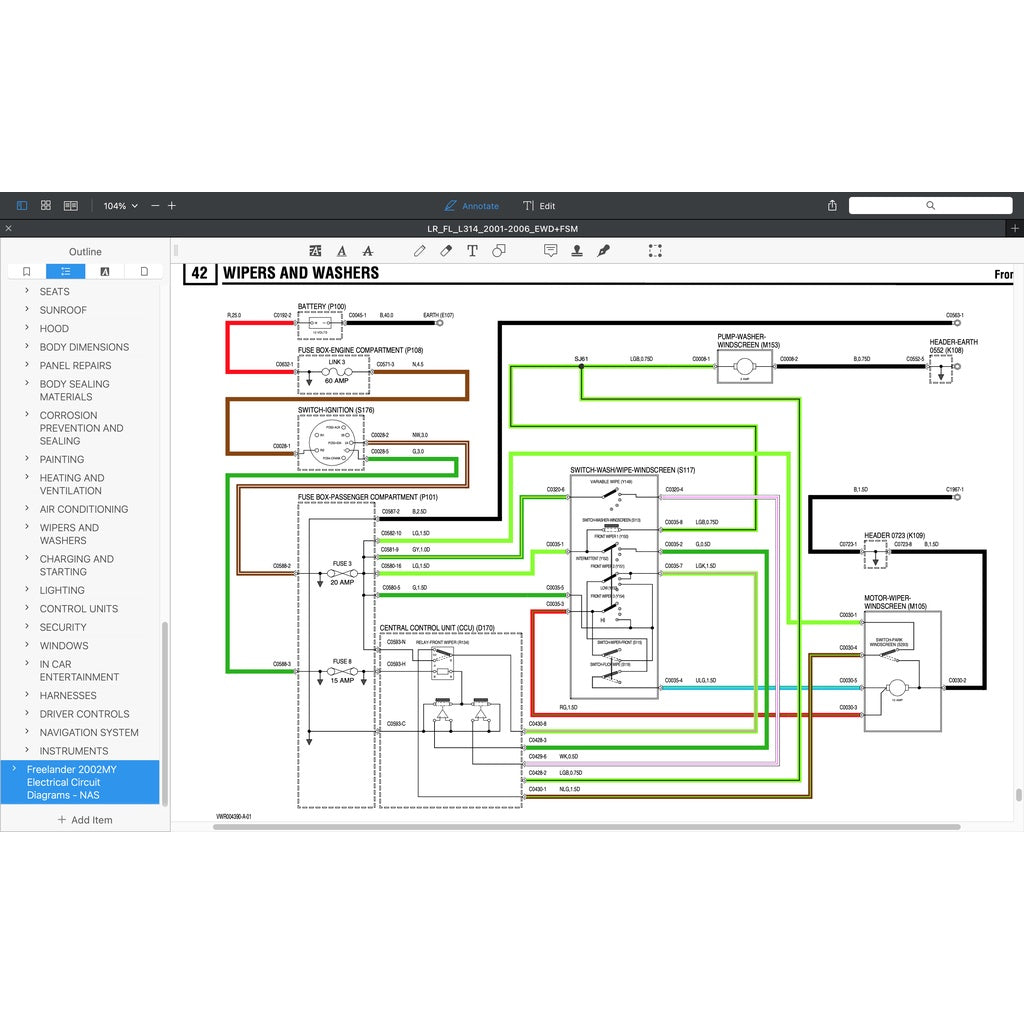 LAND ROVER FREELANDER 1 L314 (1998-2006) SERVICE WORKSHOP MANUAL - Image 9