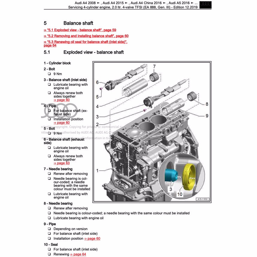 AUDI A4 B8 (2008-2016) SERVICE WORKSHOP MANUAL - Image 3