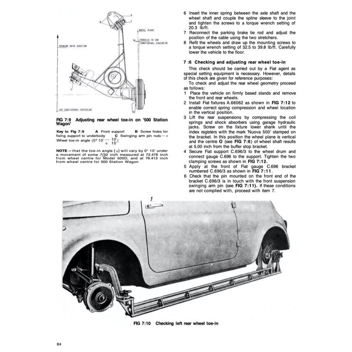 FIAT 500 D/F/L (1957-1974) SERVICE WORKSHOP MANUAL + OWNER's MANUAL - Image 9