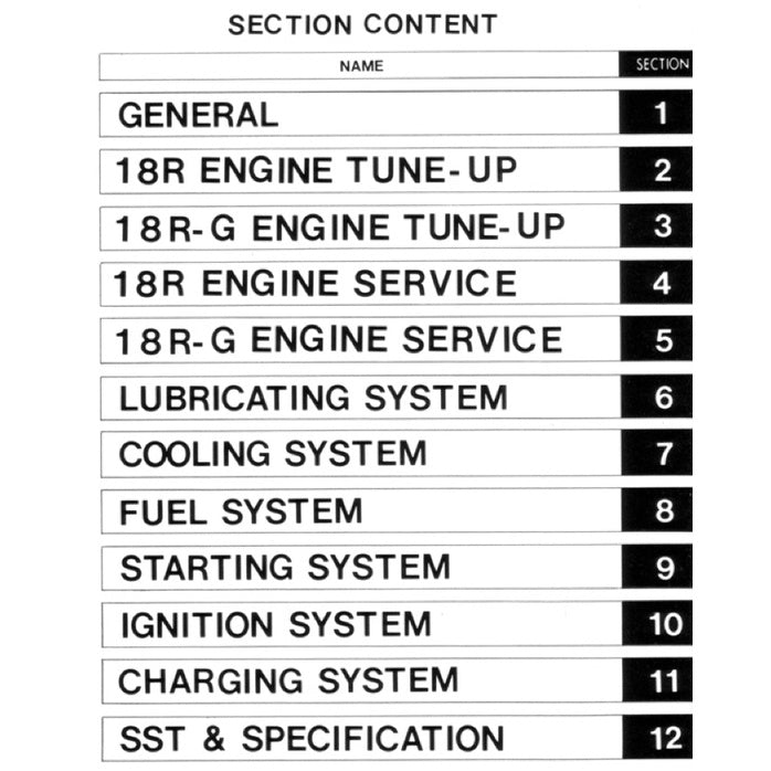 TOYOTA ENGINE 18R /18R-C/ 18R-G SERVICE WORKSHOP MANUAL - Image 3