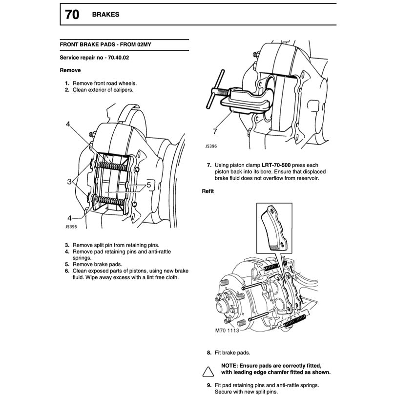LAND ROVER DEFENDER TD5 (1998-2006) SERVICE WORKSHOP MANUAL - Image 7
