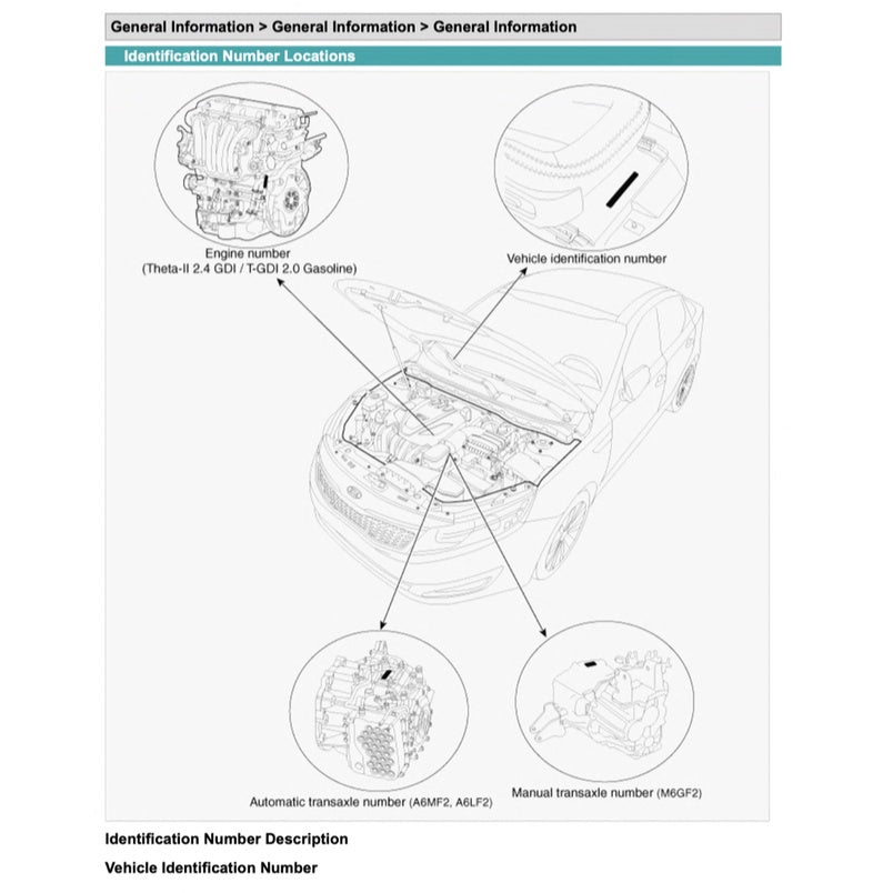 KIA OPTIMA K5 TF (2010-2015) SERVICE WORKSHOP MANUAL - Image 3