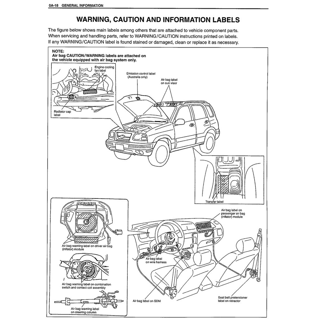 SUZUKI GRAND VITARA (1998-2005) SERVICE WORKSHOP MANUAL - Image 3