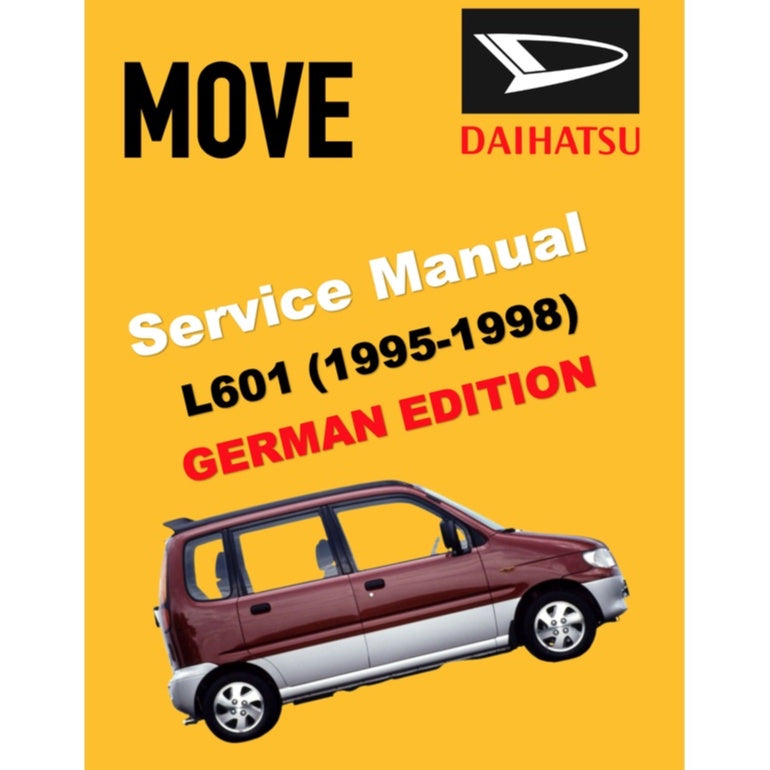 DAIHATSU MOVE L601 GERMAN LANGUAGE EDITION (1995-1998) SERVICE WORKSHOP MANUAL - Image 2