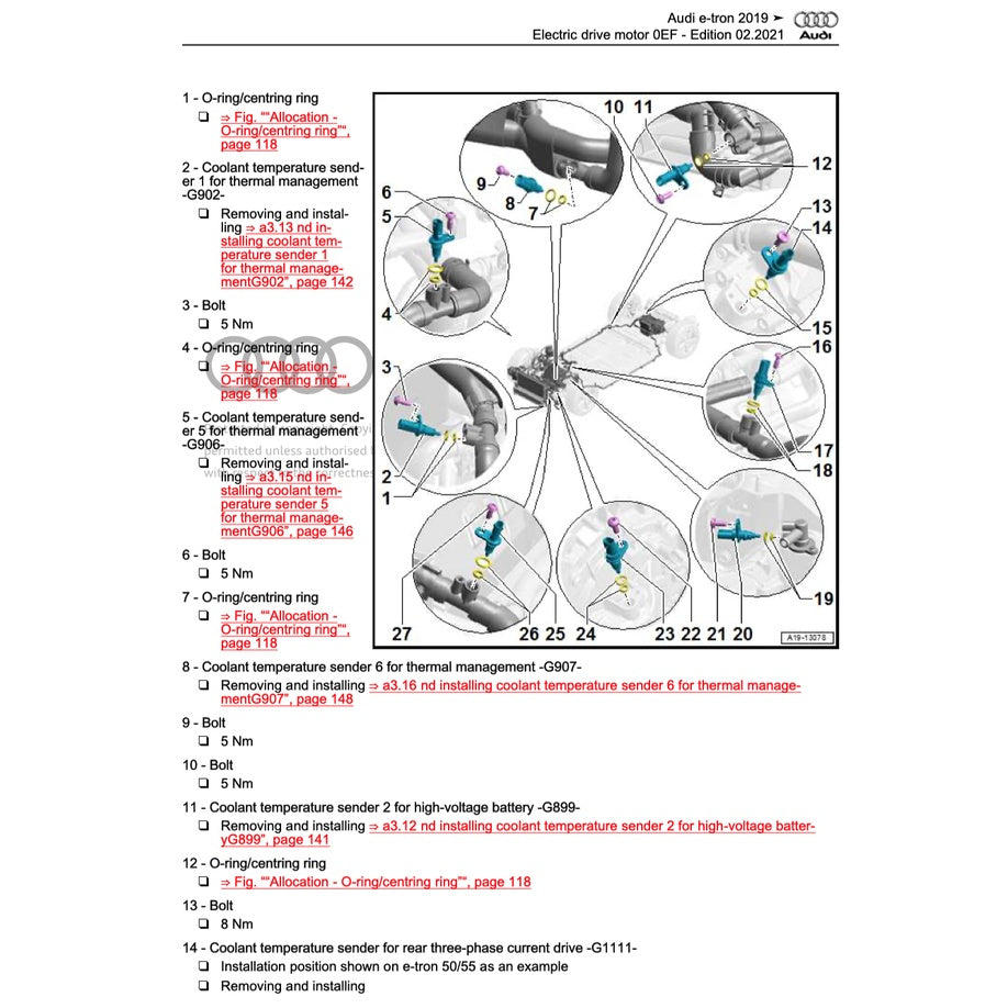 AUDI e-tron EV (2019+) SERVICE WORKSHOP MANUAL - Image 8
