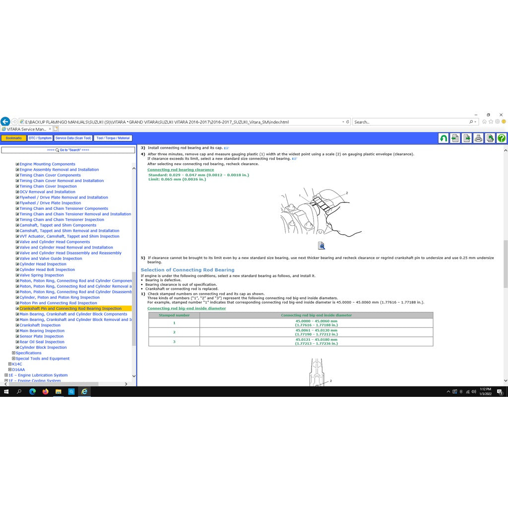 SUZUKI VITARA (2015-2022) SERVICE WORKSHOP MANUAL - Image 6