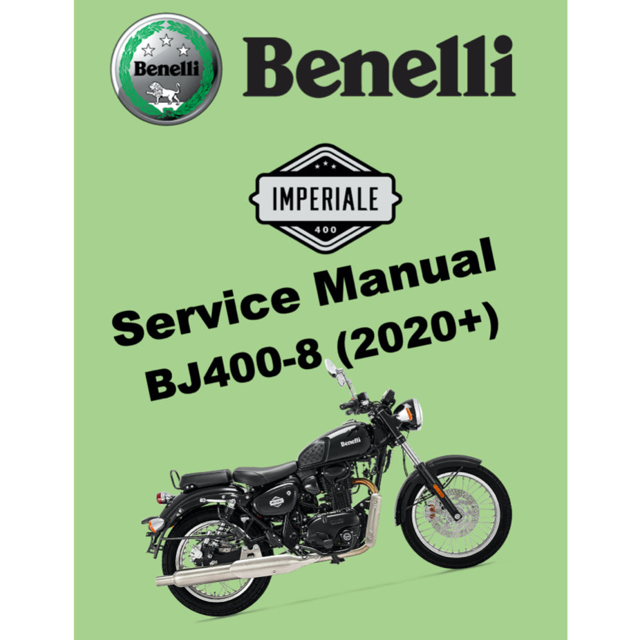BENELLI IMPERIALE 400 BJ400-8 (2020+) SERVICE WORKSHOP MANUAL + PARTS CATALOGUE+ OWNER'S MANUAL