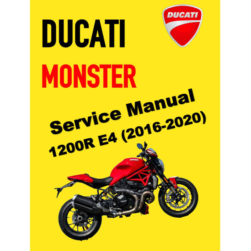 DUCATI MONSTER 1200R E4 (2016-2020) SERVICE WORKSHOP MANUAL + PARTS CATALOGUE + OWNER'S MANUAL - Image 2
