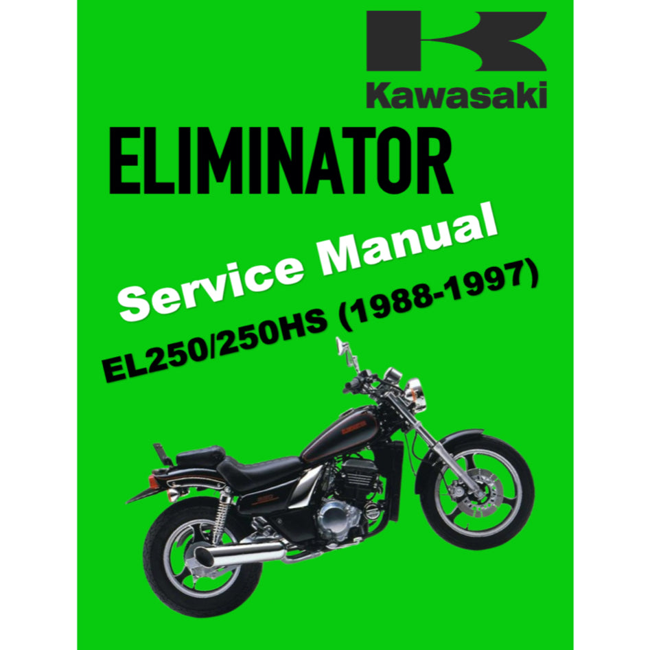 KAWASAKI ELIMINATOR EL250-E/250HS (1988-1997) SERVICE WORKSHOP MANUAL + OWNER'S MANUAL - Image 2