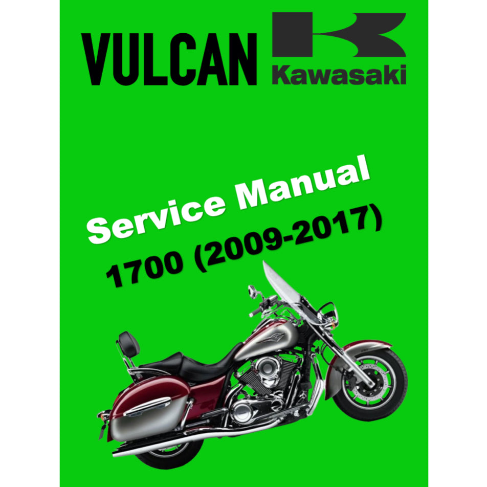 KAWASAKI VULCAN 1700 VN1700 (2009-2017) SERVICE WORKSHOP MANUAL + PARTS CATALOGUE + OWNER'S MANUAL