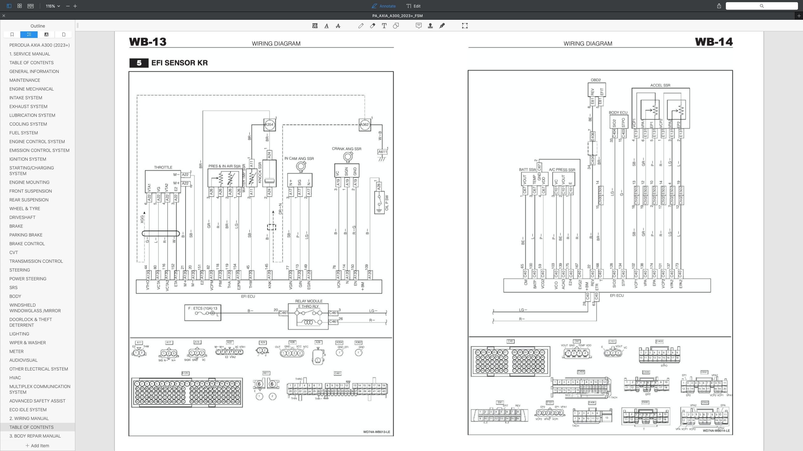 PERODUA AXIA A300 (2023+) SERVICE WORKSHOP MANUAL - Image 13