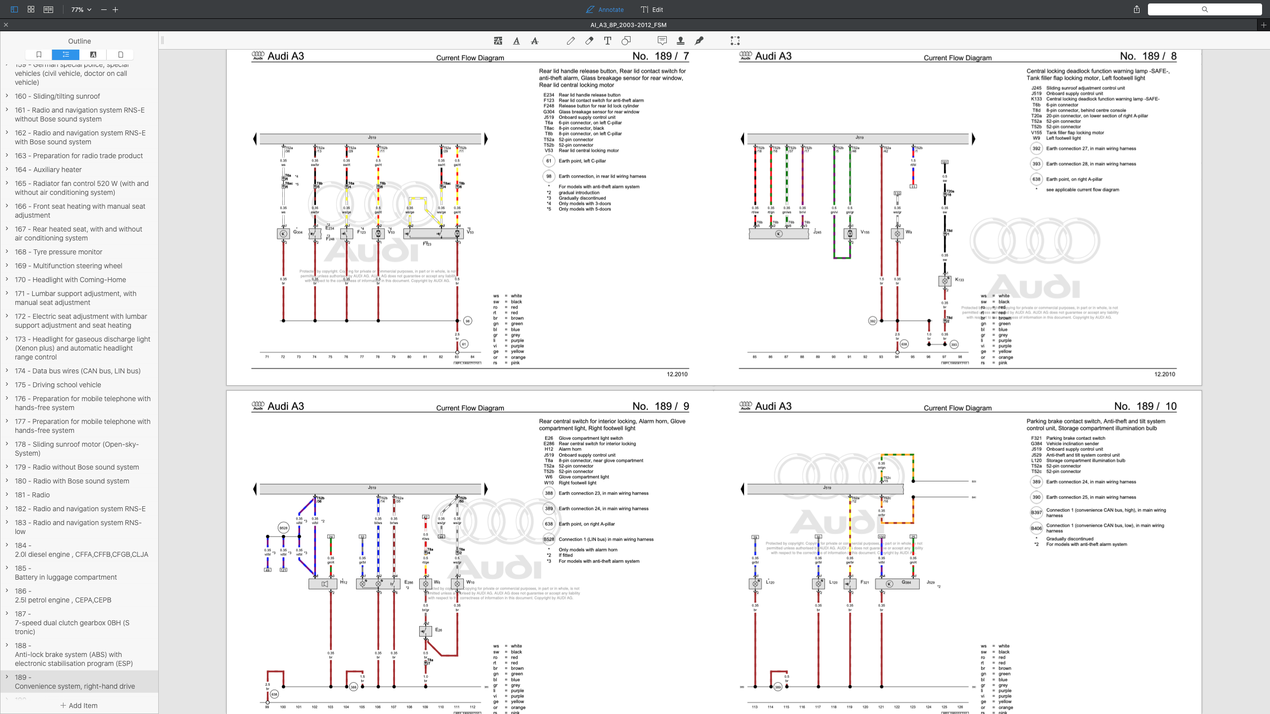 Audi A3 8P (2003-2012) SERVICE WORKSHOP MANUAL - Image 11