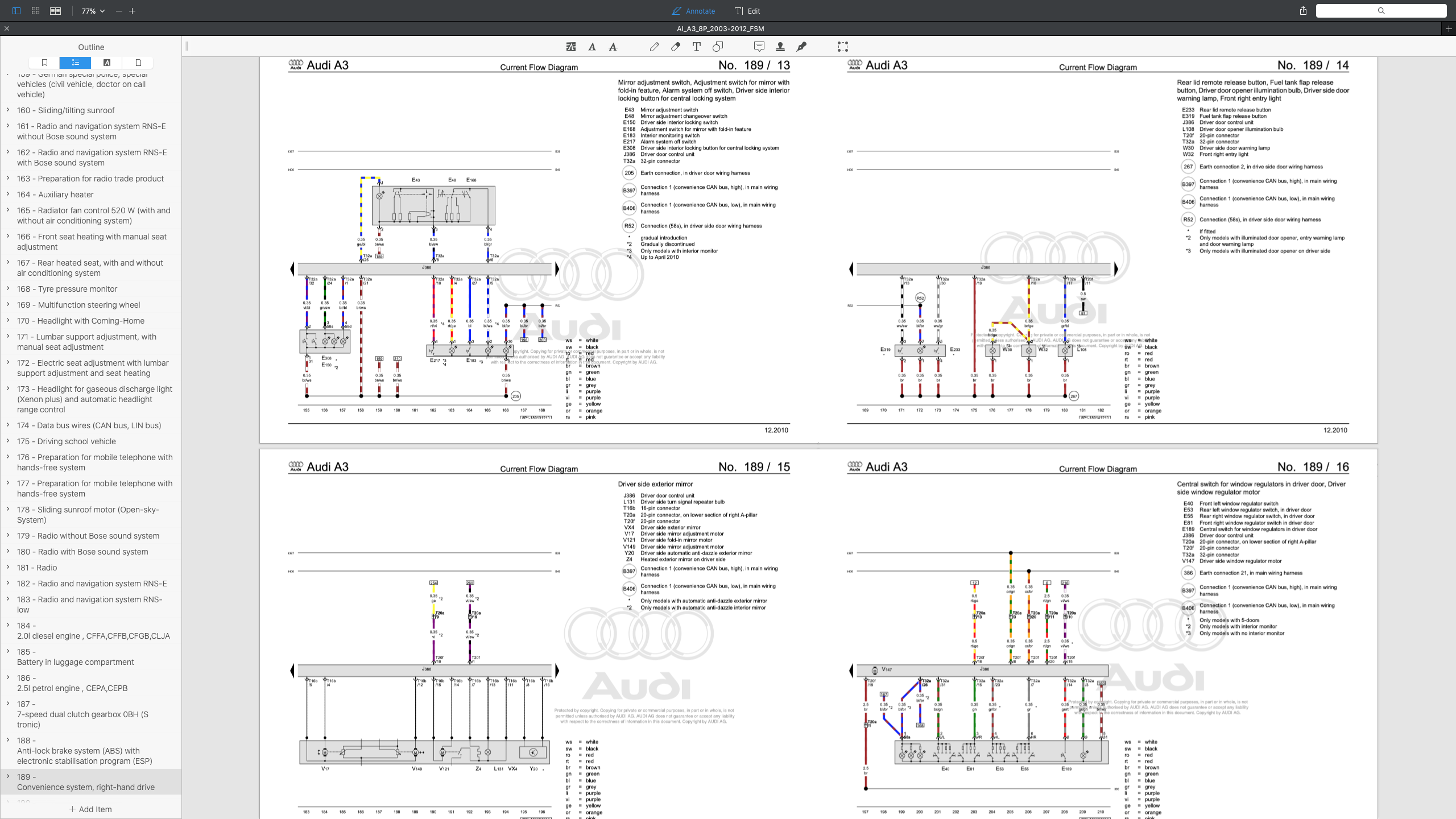 Audi A3 8P (2003-2012) SERVICE WORKSHOP MANUAL - Image 12