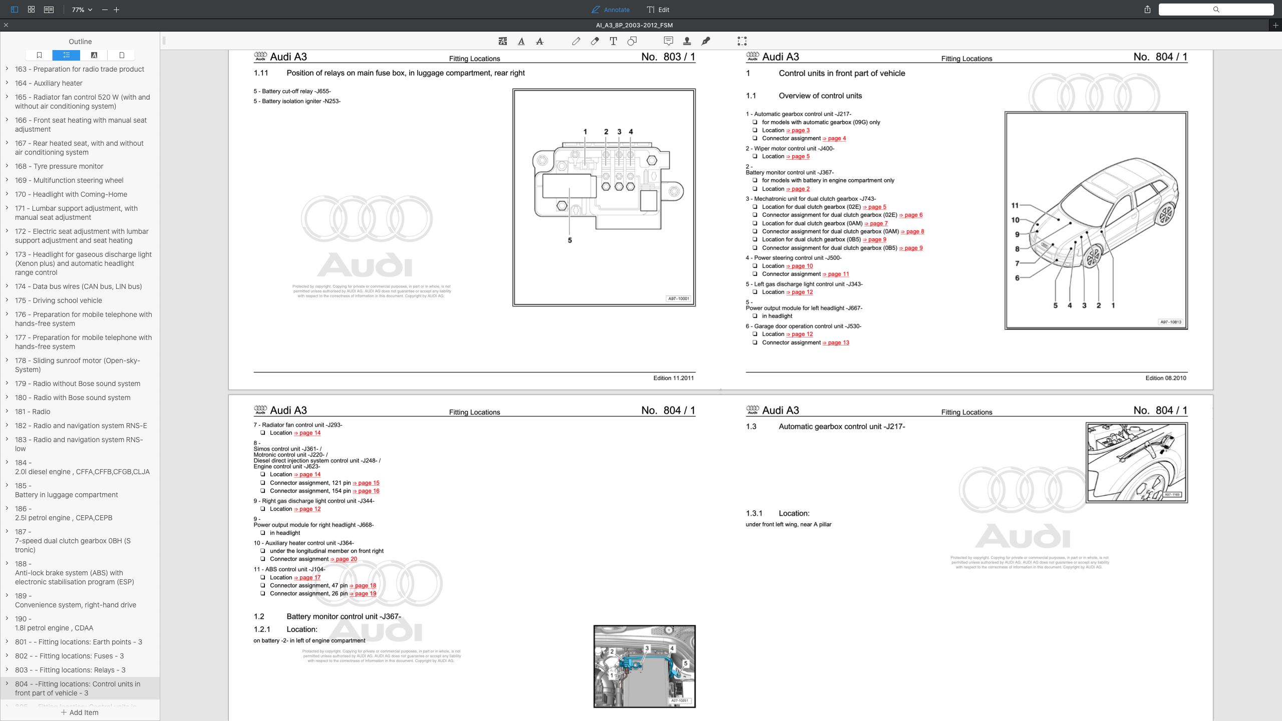 Audi A3 8P (2003-2012) SERVICE WORKSHOP MANUAL - Image 13