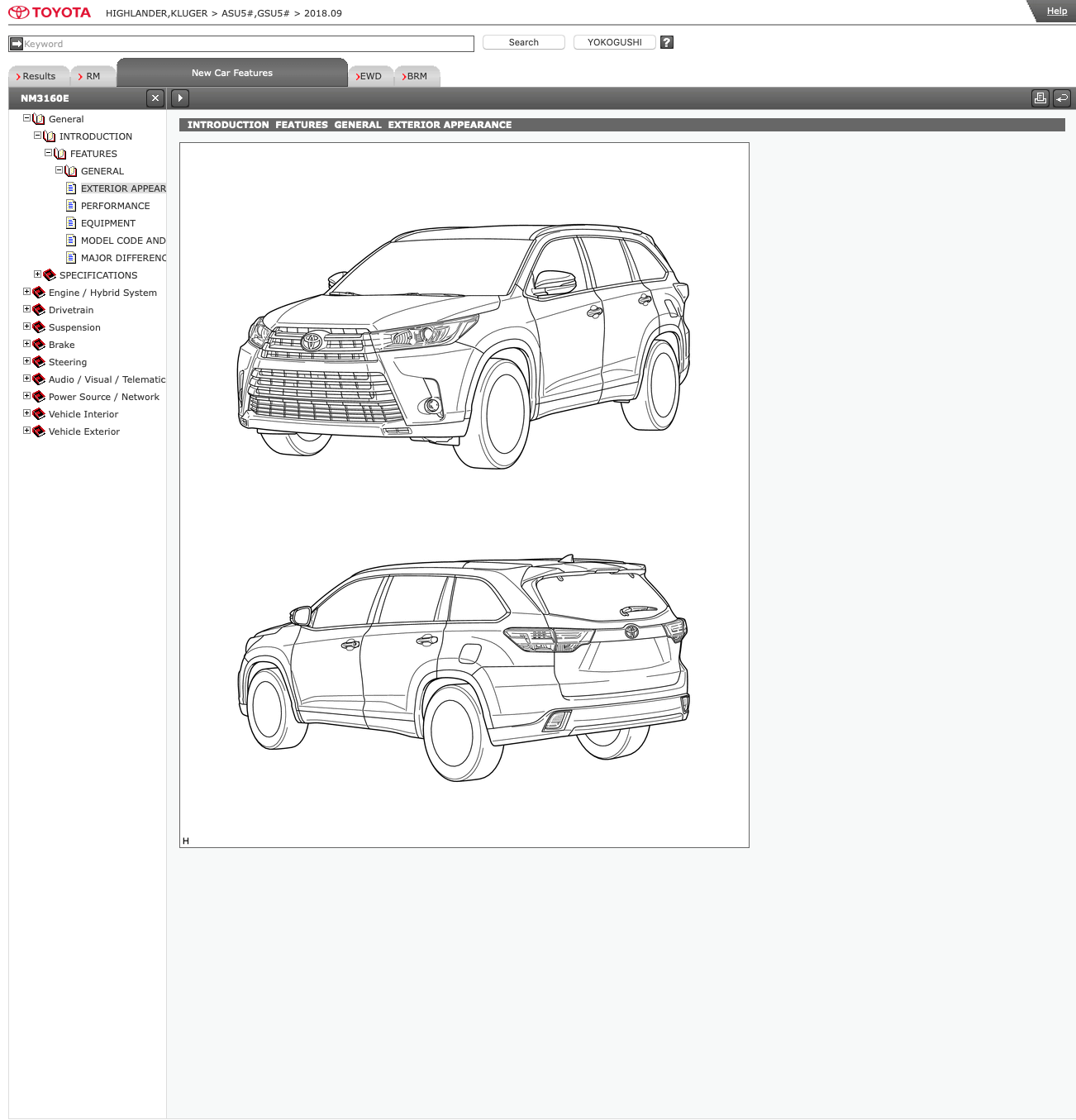 TOYOTA HIGHLANDER / KLUGER HYBRID (2020+) ONLINE SERVICE WORKSHOP MANUAL - Image 3
