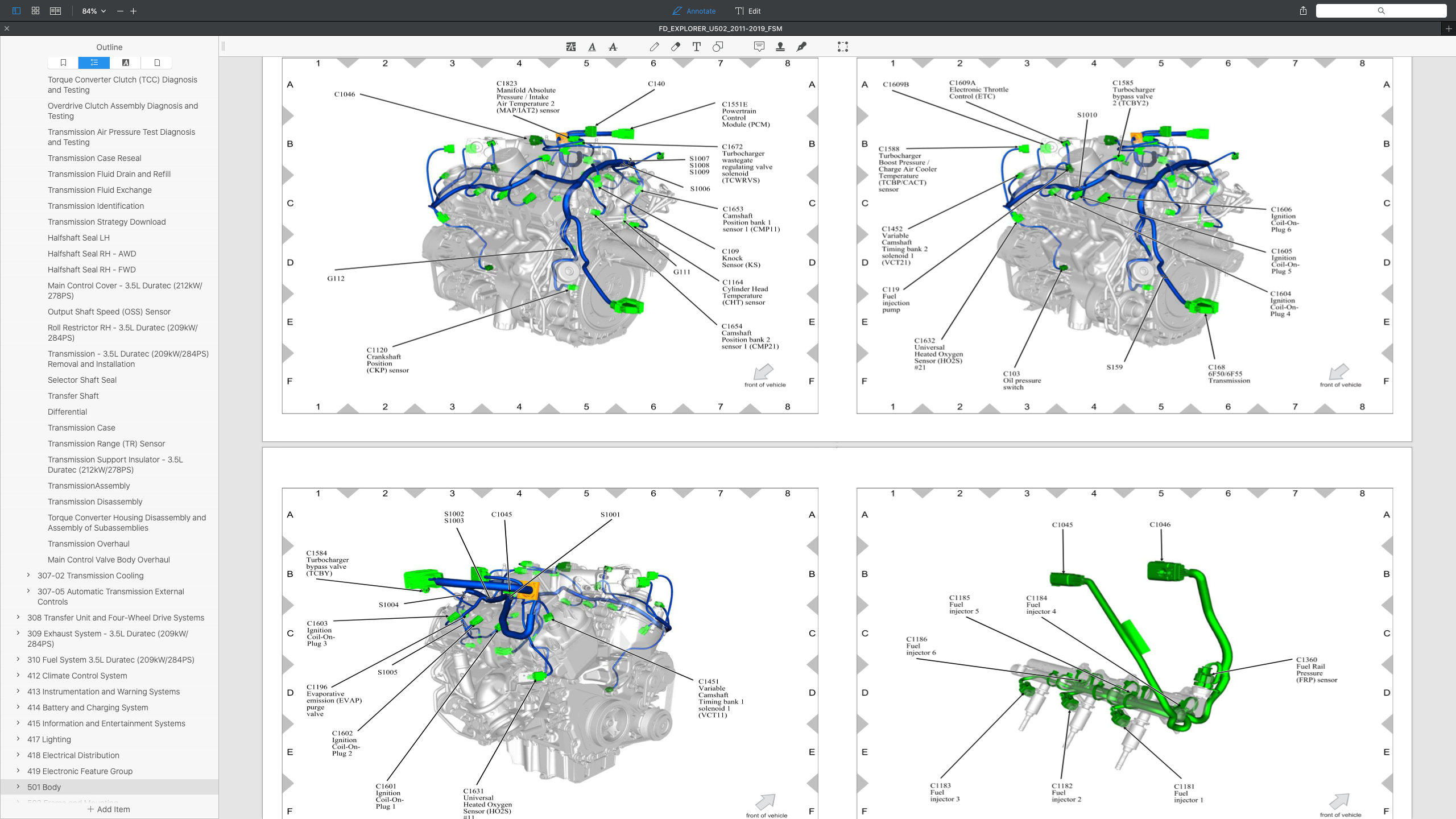 FORD EXPLORER U502 (2011-2019) SERVICE WORKSHOP MANUAL - Image 12