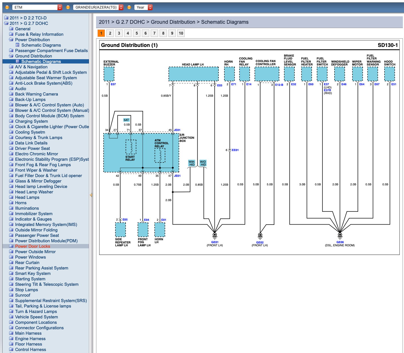 HYUNDAI GRANDEUR AZERA TG (2005-2011) ONLINE SERVICE WORKSHOP MANUAL - Image 11