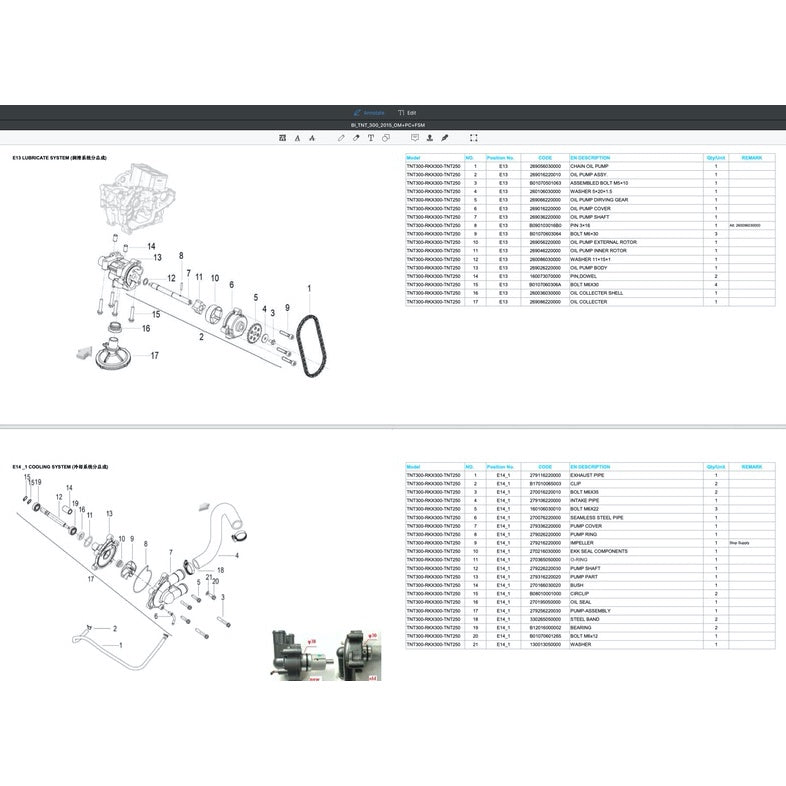 BENELLI TNT300 (2015) SERVICE WORKSHOP MANUAL + PARTS CATALOGUE + OWNER'S MANUAL - Image 7