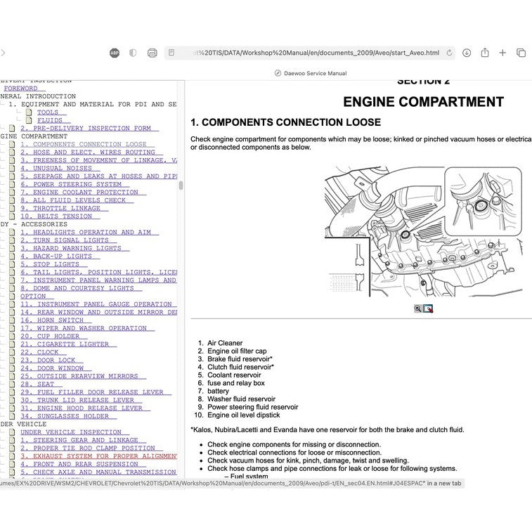 CHEVROLET AVEO (2006-2009) SERVICE WORKSHOP MANUAL - !! WORKSHOP/DEALER MOST WANTED !! - Image 5
