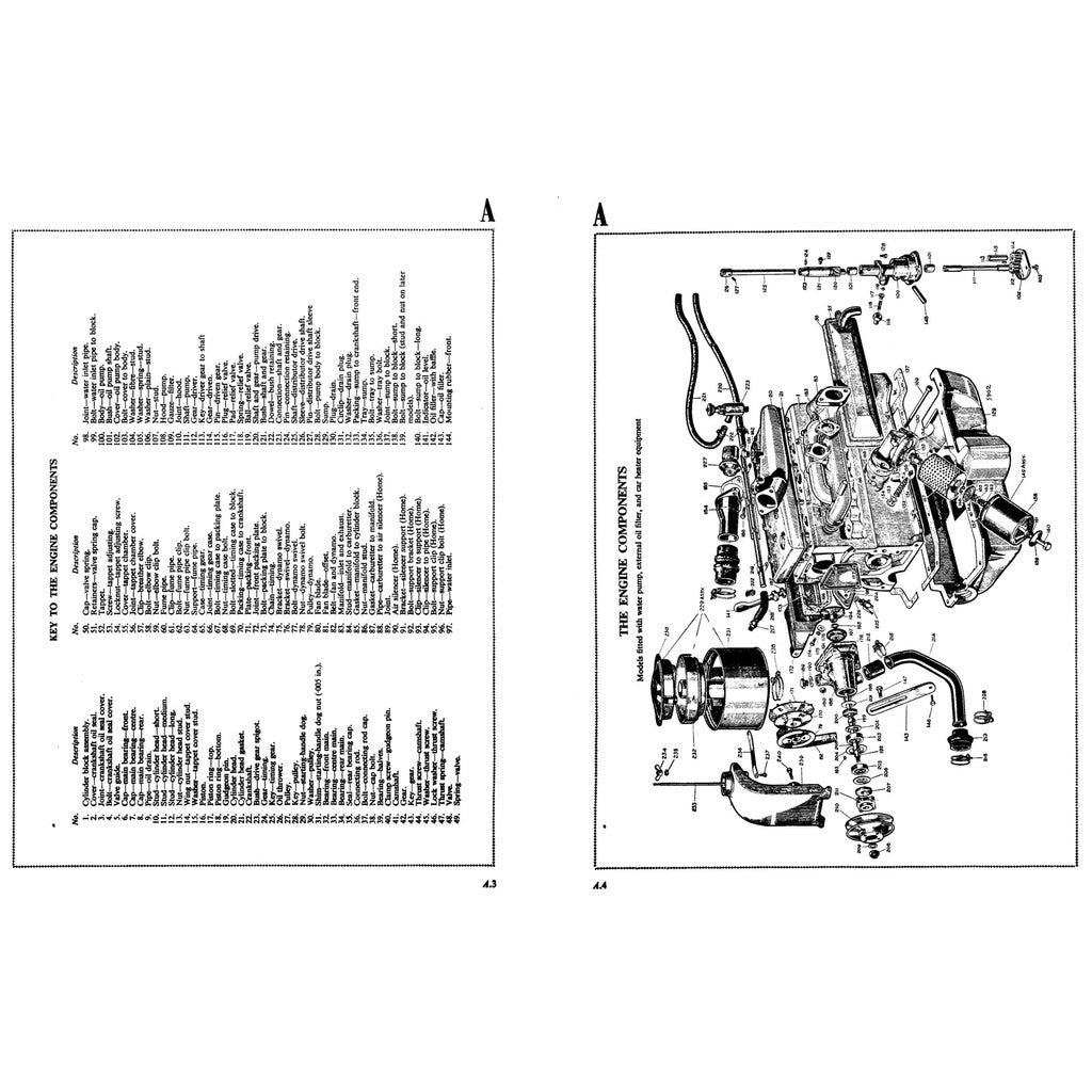 MORRIS MINOR SERIES MM / II /1000 (1948-1971) FACTORY SERVICE WORKSHOP MANUAL + PARTS CATALOGUE - Image 9