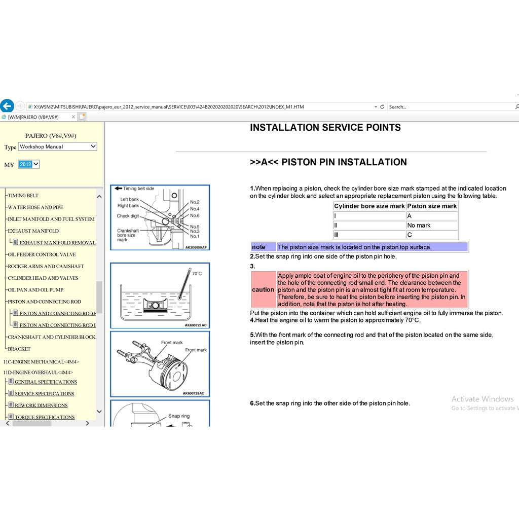 MITSUBISHI PAJERO IV V80/V90 (2006-2021) SERVICE WORKSHOP MANUAL - Image 14