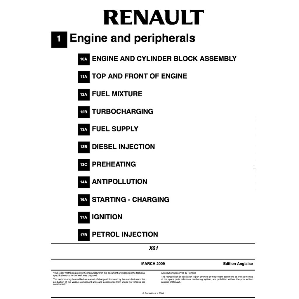 RENAULT KANGOO II X61 FC/FW (2007-2021) SERVICE WORKSHOP MANUAL - Image 3
