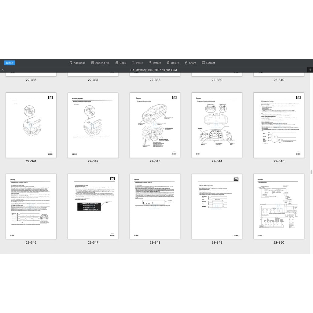 HONDA ODYSSEY RL (2007-2010) SERVICE WORKSHOP MANUAL - Image 10