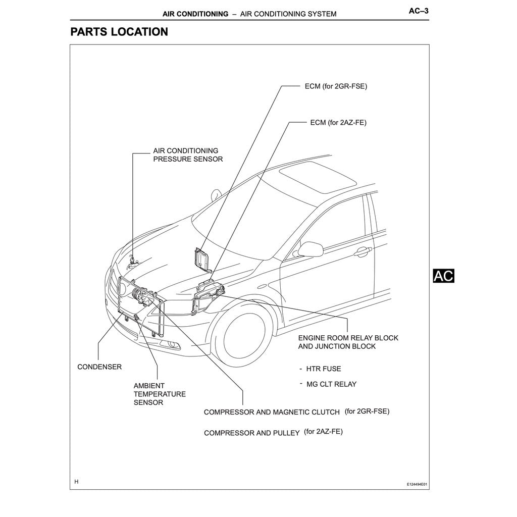 TOYOTA CAMRY ACV40 GSV40 (2006-2011) SERVICE REPAIR WORKSHOP MANUAL - Image 8